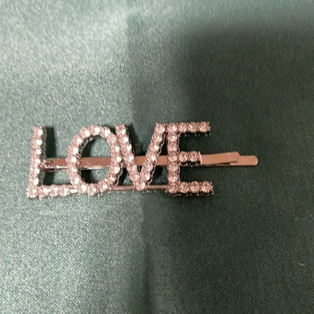 Silver Crystal Hair Clip